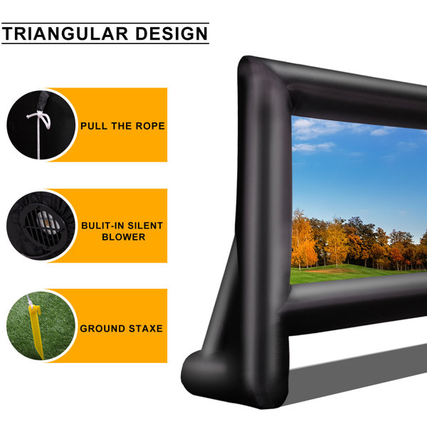 Kulamoon White Portable Inflatable Projector Screen & Reviews Wayfair